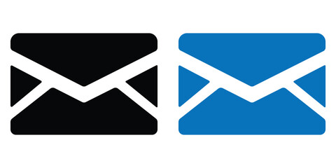 Business & Email Icon Set – Line Style Vector Symbols for Contact, Mail, Notifications, and Communication