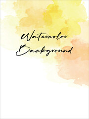 Abstract Watercolor Background in Yellow and Orange Tones for Creative Designs