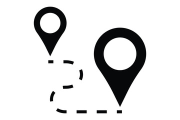 Location & Map Pin Icon Set – Vector Outline Symbols for GPS, Navigation, Geolocation, and Mapping