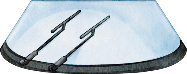 watercolor car windshield wiper