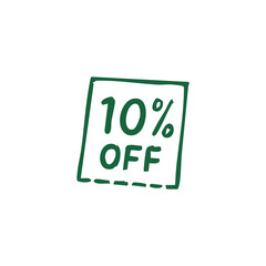 10 Off Discount Label