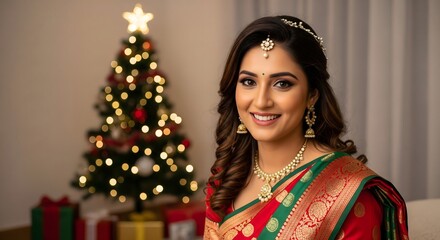 Smiling Man in Christmas Sweater Holding Festive Holiday Mug Indoors