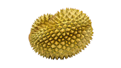 Isolated spiky yellow fruit against a black background, unique tropical produce
