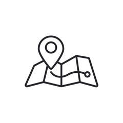 map icons outline and Flat Style,transparent background