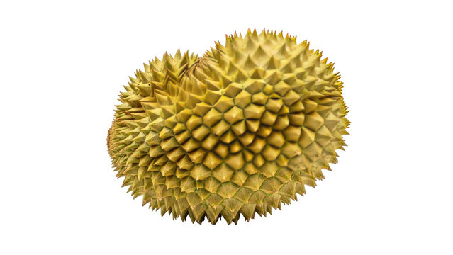 Isolated spiky yellow fruit against a black background, unique tropical produce - Powered by Adobe