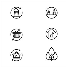 A Sustainable Global Environment Icon Symbol, Showcasing Ecology and Conservation in a Flat Design Minimalist Vector for Digital Nature Protection Success Green Energy.