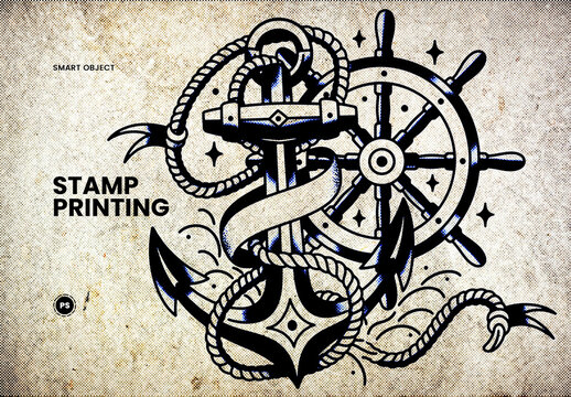 Stamp Printing photo Effect