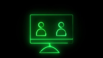 Teacher providing instruction with video tutorial on pc screen, online course completion certificate animation