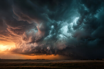 Intense storm system revealing dramatic atmospheric dynamics