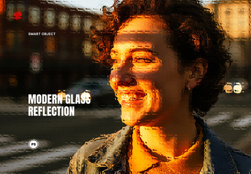 Modern Glass Reflection Photo Effect