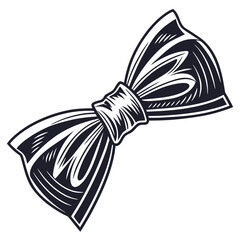 black and white bow tie
