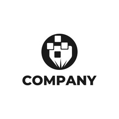 Obraz premium CNC machine illustration logo design, abstract, laser beam sparks, laser cutting, metalworking, element, machining, computer, stainless, modern, industrial, engineering, symbol, sign, laser, cutting