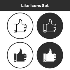 Like Icons Set — Social, Minimal, and Engagement-Themed Vector Collection