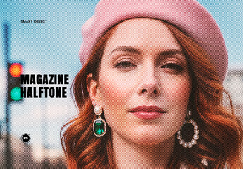 Magazine Halftone Photo Effect