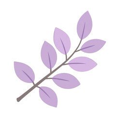 Obraz premium Purple Leaf Branch Vector Illustration