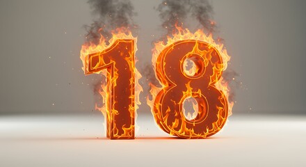 Eighteen in Flames Celebrating a Milestone Moment of Adulthood