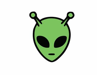 Naklejka premium Alien Head