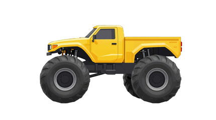 Fototapeta premium Yellow Monster Truck 3D Illustration