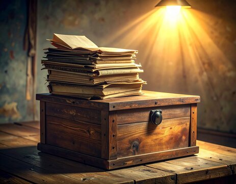 Old Books on a Wooden Table