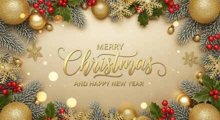 Festive celebration of christmas and new year holiday season digital greeting card cheerful atmosphere warm viewpoint joyful concept for seasonal greetings