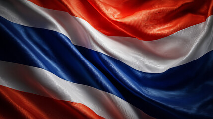 thai flag waving in the wind thailand