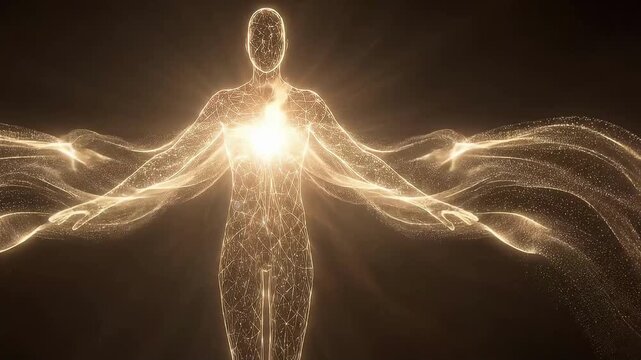 Energy Body Glowing in the Dark