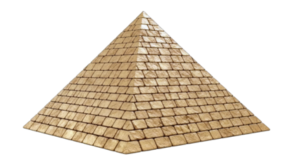 Egyptian Pyramid Isolated on White Background