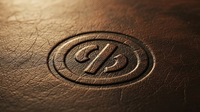 Abstract Worn Leather Pattern Logo on Vintage Distressed Surface with Texture..jpeg