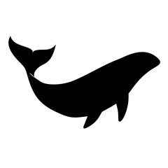 Humpback whale silhouette