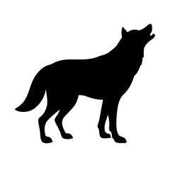 Gray wolf silhouette