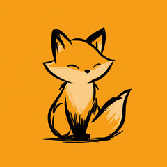 vector illustration of a fox