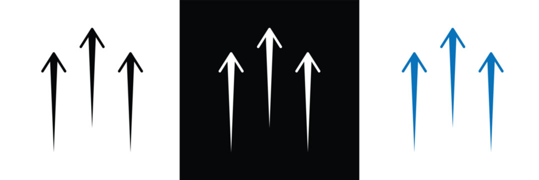 Three hand drawn arrows pointing down. illustrations for web or polygraphy design .Vector illustration. EPS 10 .