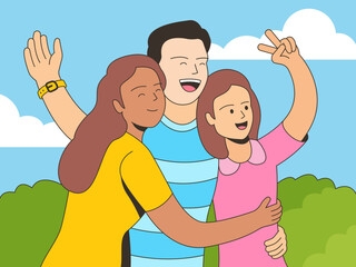 Mixed Family &ndash; Outdoor Selfie