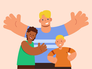 Mixed Family &ndash; Big Arms Hug