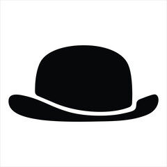 Top hat icon collection. Solid, filled icon set of top hats: classic hat, silk, magicians , vintage , steampunk top hat, wedding top. Vector icon. Hat icon filled flat sign concept for web design.Hat 