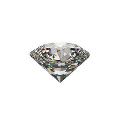Brilliant cut diamond isolated, sparkling gemstone for luxury