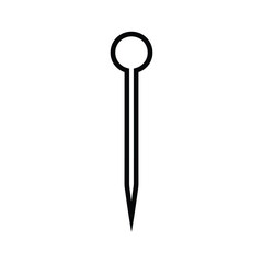 Minimalist Pin or Cocktail Pick Outline Icon