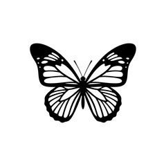 Elegant Butterfly Silhouette – Detailed Monarch Wing Vector Design