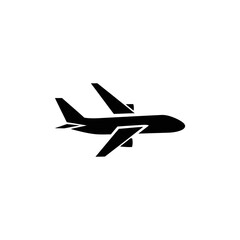Airplane Silhouette Icon &ndash; Minimal Jet Flight Vector Design