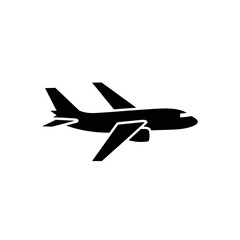 Airplane Silhouette Icon &ndash; Minimal Jet Flight Vector Design