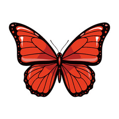 Elegant Butterfly Silhouette – Detailed Monarch Wing Vector Design