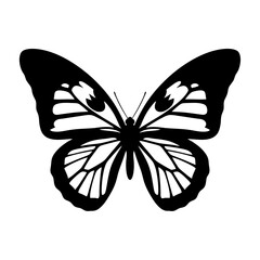 Elegant Butterfly Silhouette – Detailed Monarch Wing Vector Design