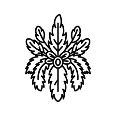 Decorative Acanthus Leaf Ornament Line Icon