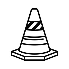 Traffic Cone Outline Icon