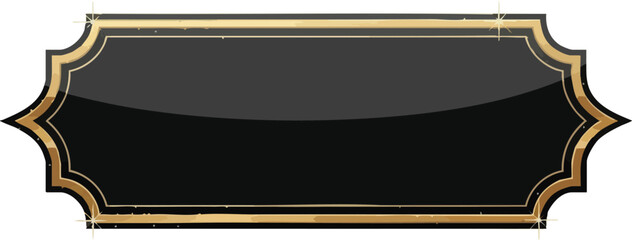 Elegant Black and Gold Framed Banner for Luxurious Invitations