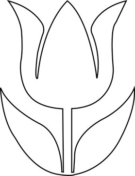 Tulib flower icon.Tulip Flower Background with multi-colored tulib flowers in a garden suitable for background use,Beautiful tulib flower bed in warming day in spring, outdoor park.