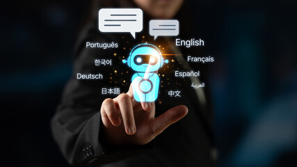Global communication with multiple languages, digital translation tools, multilingual technology, cross-cultural communication, and virtual language learning environments. Spline