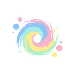 Pastel Swirl with Decorative Circles