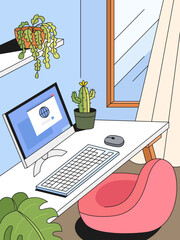 Desk Setup &ndash; Cozy Home Office