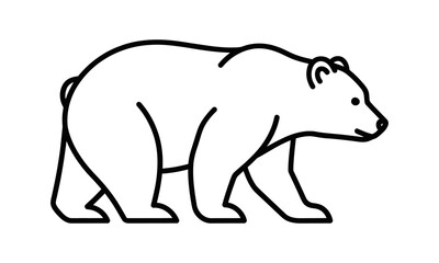Obraz premium bear outline illustration